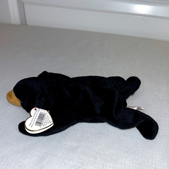 Blackie Black Bear Beanie Baby - Picture 3 of 9